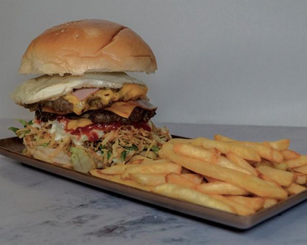 Súper doble hamburguesa